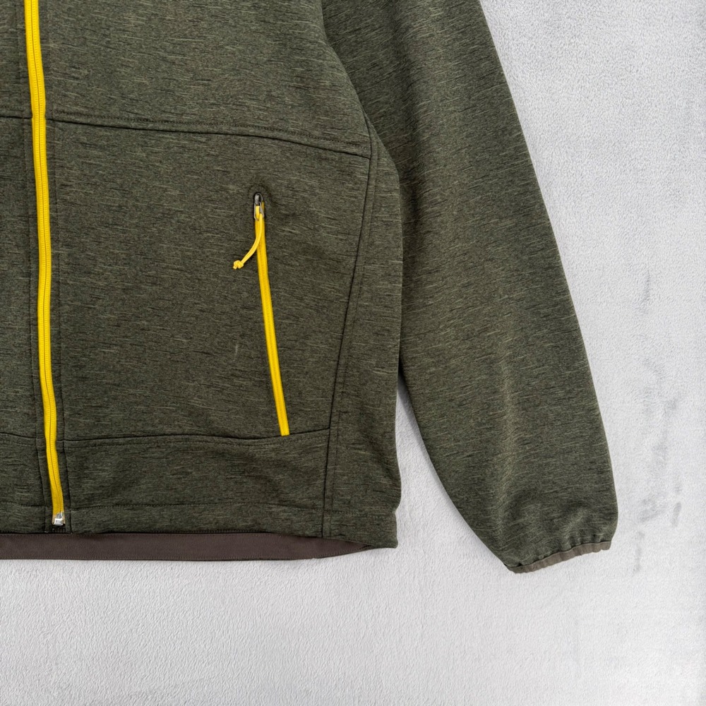 The North Face Mens Full Zip Jacket Olive Green Trim Mock Neck Fleece Size XL - Picture 10 of 14